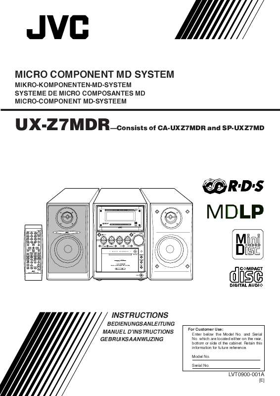 Guide utilisation  JVC UX-Z7MDR  de la marque JVC