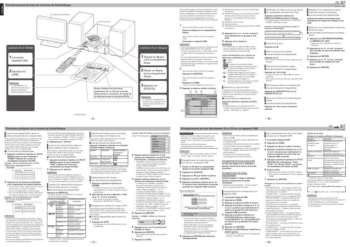 Guide utilisation  JVC EX-A15 PAGE 9-16  de la marque JVC