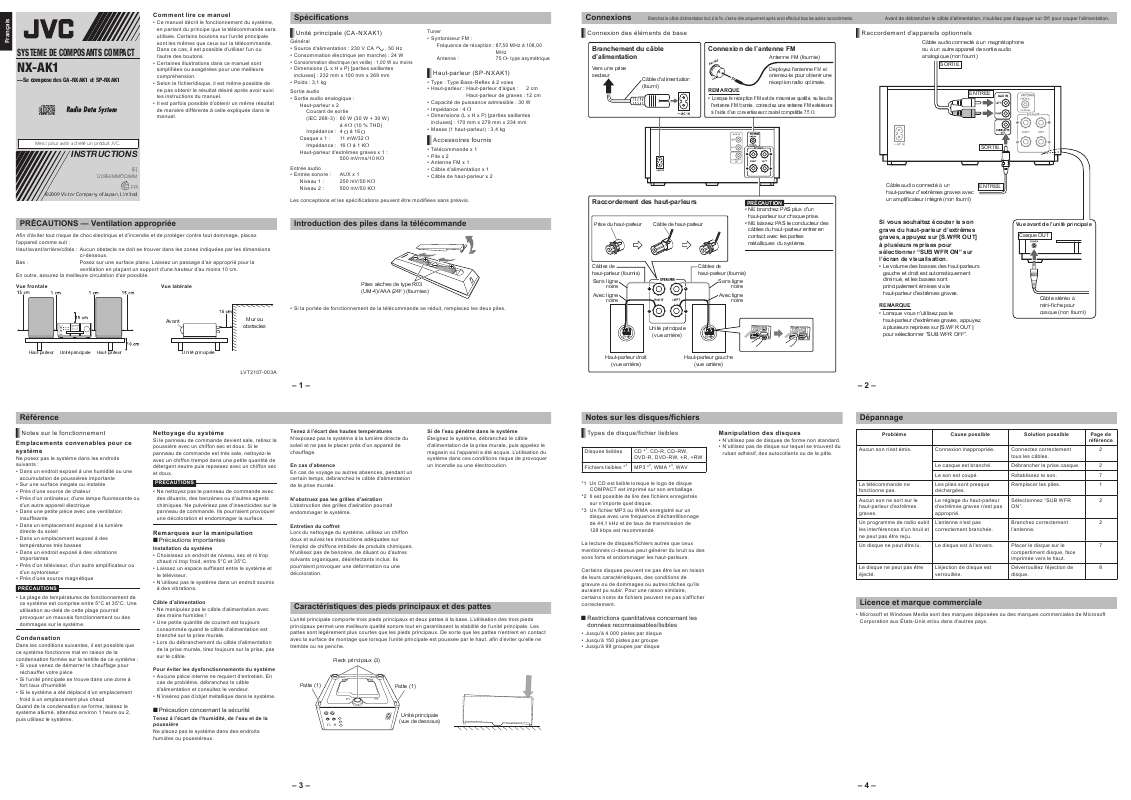Guide utilisation JVC NX-AK1E  de la marque JVC