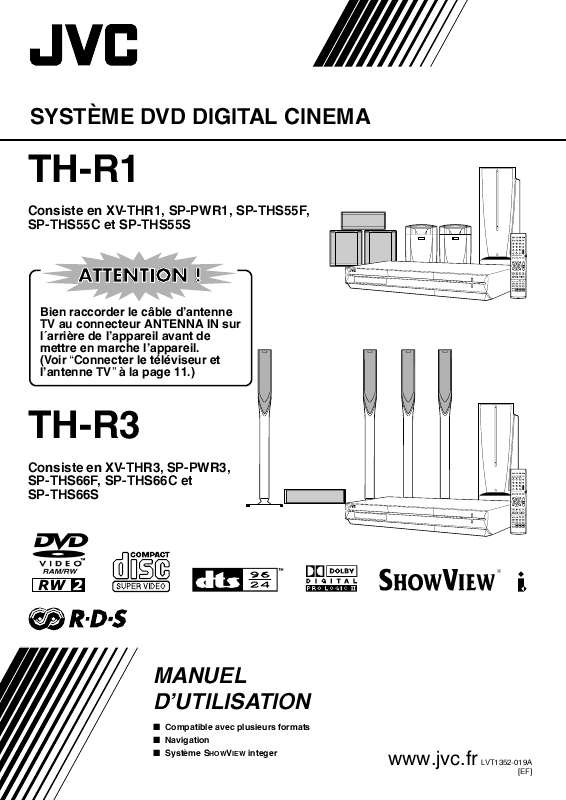 Guide utilisation  JVC THR-3  de la marque JVC