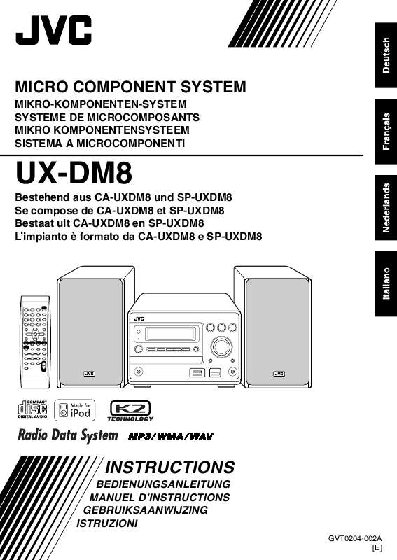 Guide utilisation  JVC UX-DM8  de la marque JVC