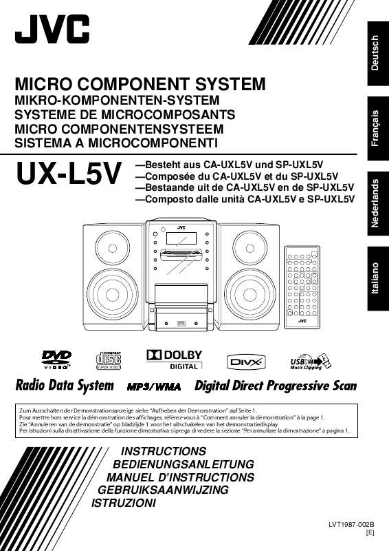 Guide utilisation  JVC UX-L5V  de la marque JVC