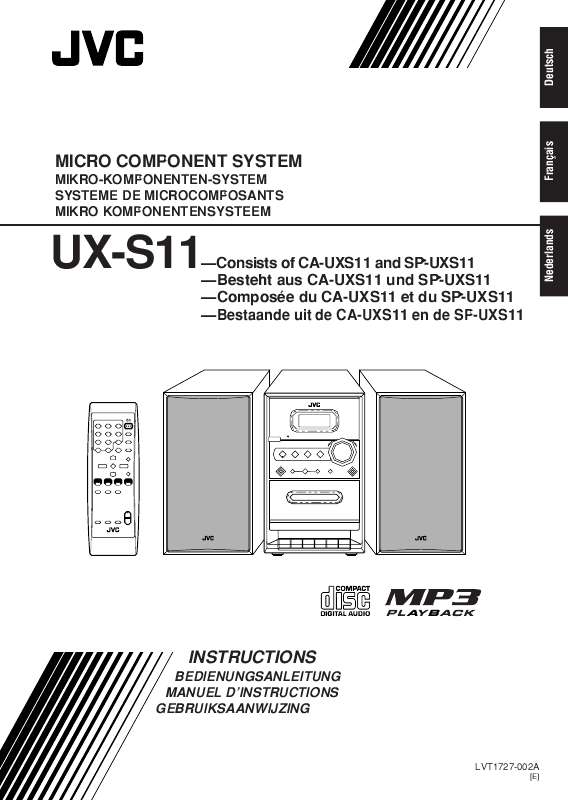 Guide utilisation  JVC UX-S11  de la marque JVC