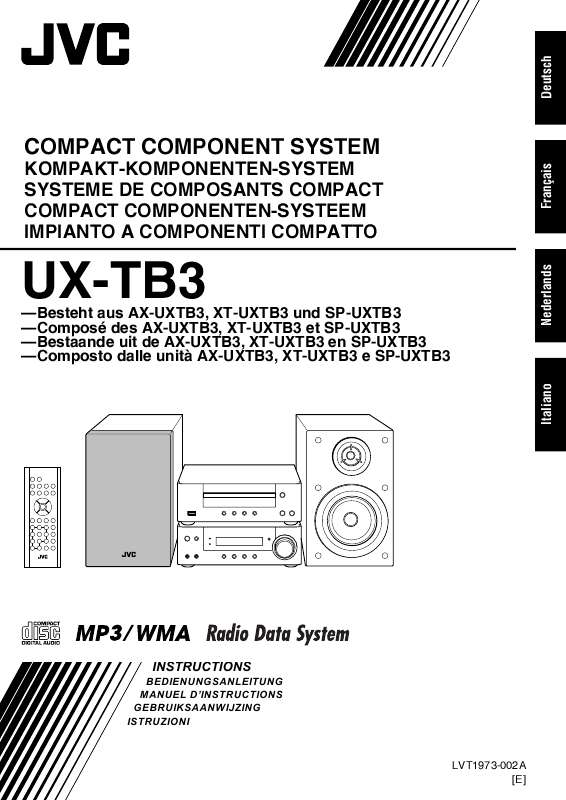 Guide utilisation  JVC UX-TB3E  de la marque JVC