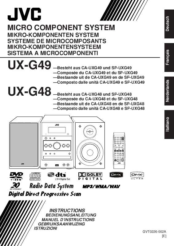 Guide utilisation  JVC UX-G48  de la marque JVC