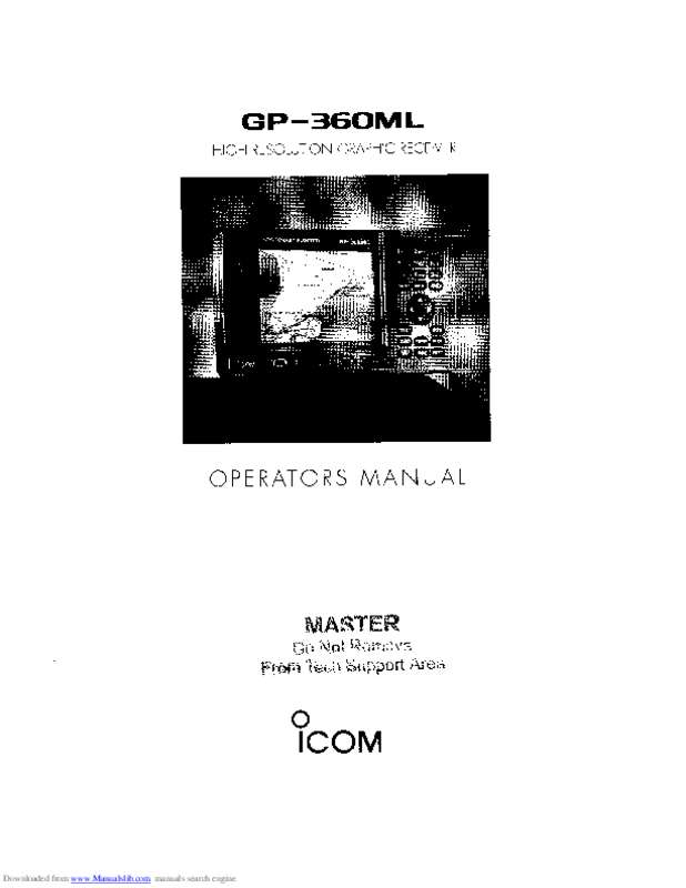 Guide utilisation ICOM GP-360ML  de la marque ICOM