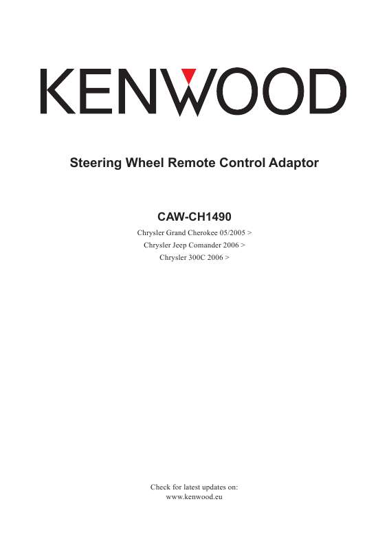 Guide utilisation KENWOOD CAW-CH1490  de la marque KENWOOD