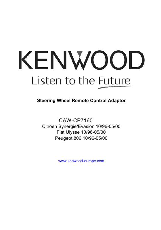 Guide utilisation KENWOOD CAW-CP7160  de la marque KENWOOD
