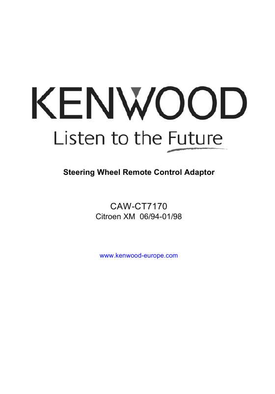 Guide utilisation KENWOOD CAW-CT7170  de la marque KENWOOD