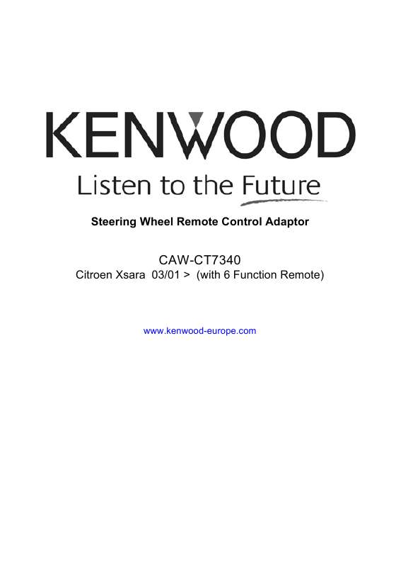 Guide utilisation KENWOOD CAW-CT7340  de la marque KENWOOD