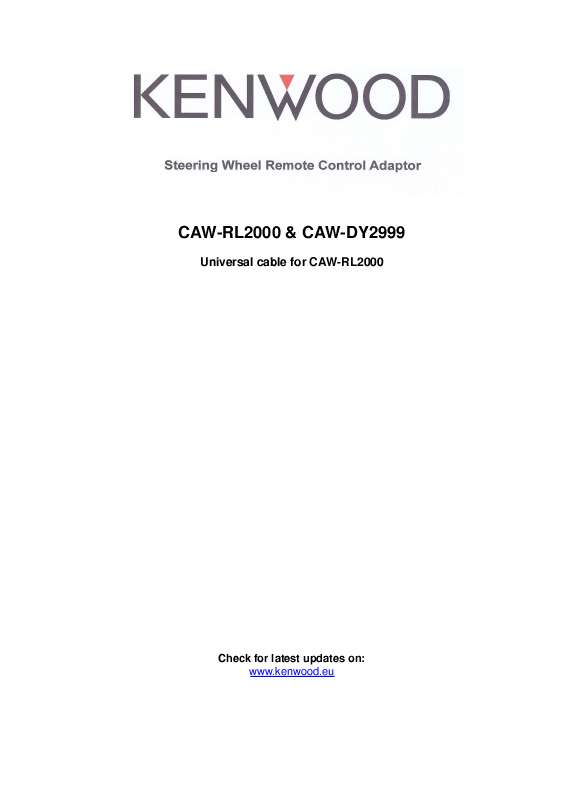 Guide utilisation KENWOOD CAW-DY2999  de la marque KENWOOD