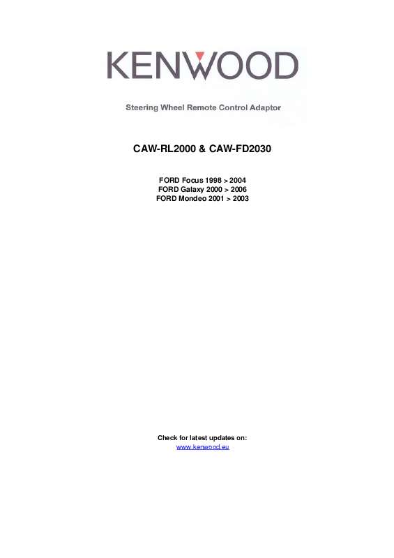 Guide utilisation KENWOOD CAW-FD2030  de la marque KENWOOD