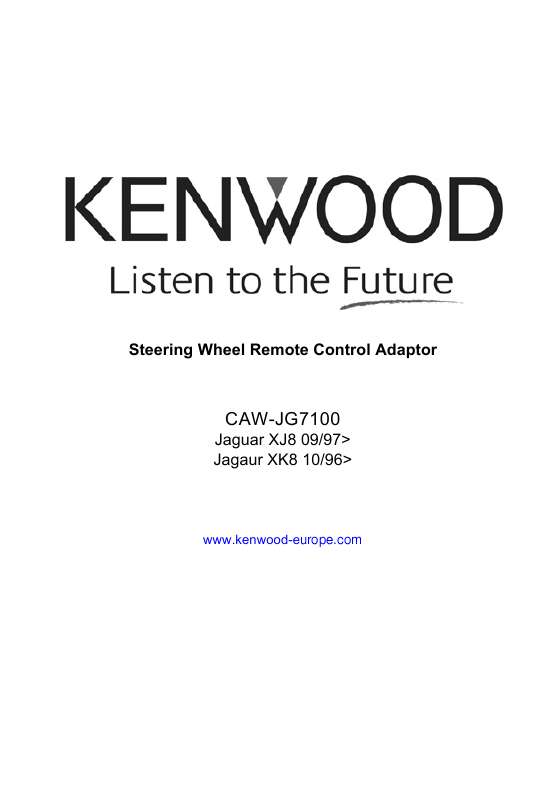 Guide utilisation KENWOOD CAW-JG7100  de la marque KENWOOD