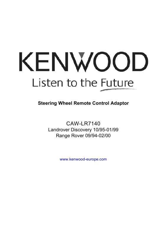 Guide utilisation KENWOOD CAW-LR7140  de la marque KENWOOD