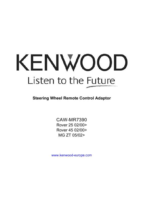 Guide utilisation KENWOOD CAW-MR7390  de la marque KENWOOD