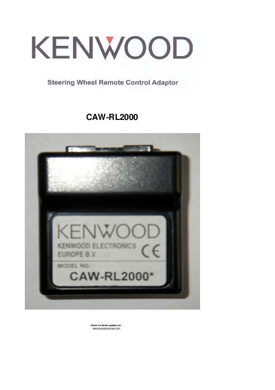 Guide utilisation KENWOOD CAW-RL2000  de la marque KENWOOD