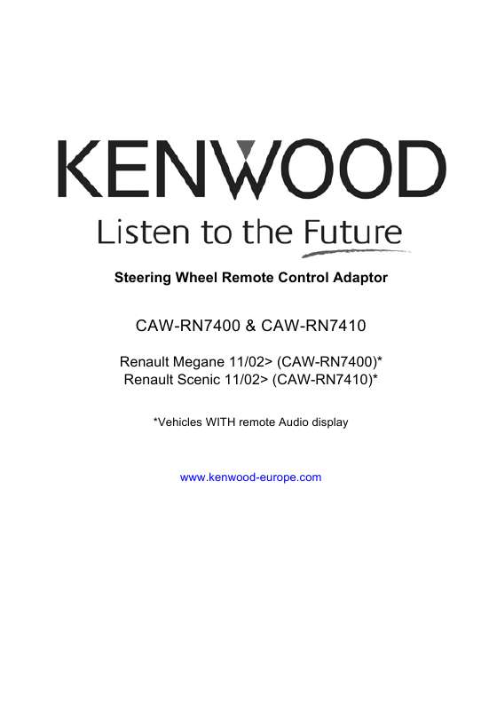 Guide utilisation KENWOOD CAW-RN7400  de la marque KENWOOD