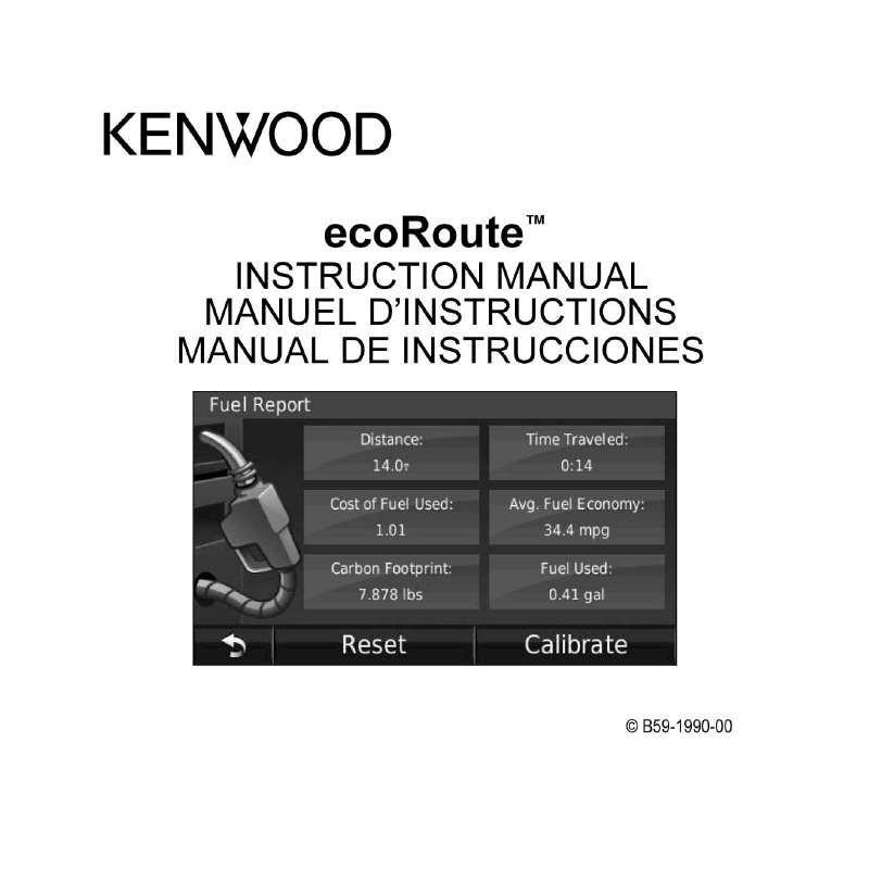 Guide utilisation  KENWOOD ECOROUTE  de la marque KENWOOD