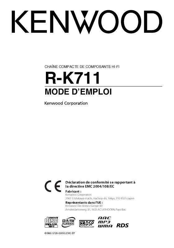 Guide utilisation  KENWOOD K-711  de la marque KENWOOD