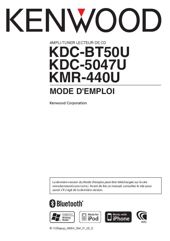 Guide utilisation KENWOOD KMR-440U  de la marque KENWOOD