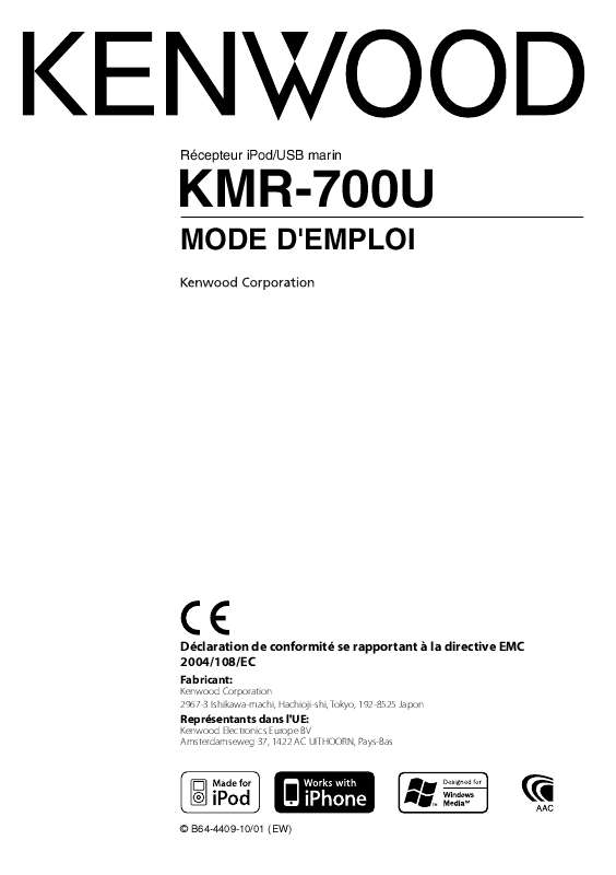 Guide utilisation KENWOOD KMR-700U  de la marque KENWOOD