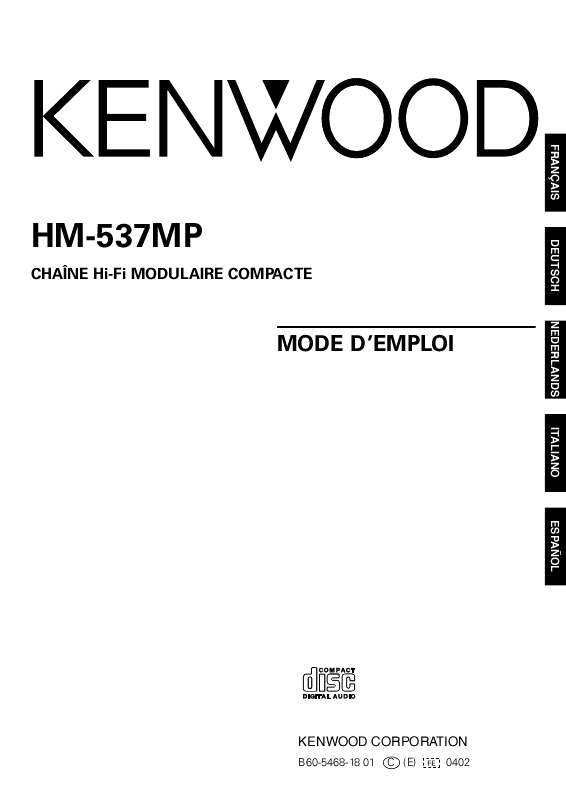 Guide utilisation KENWOOD HM-537MP  de la marque KENWOOD