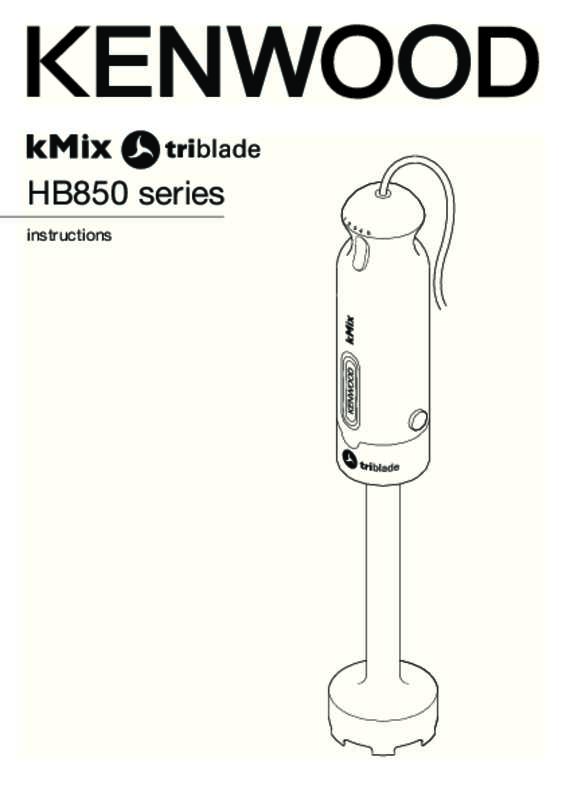 Guide utilisation KENWOOD HB850 TRIBLADE  de la marque KENWOOD