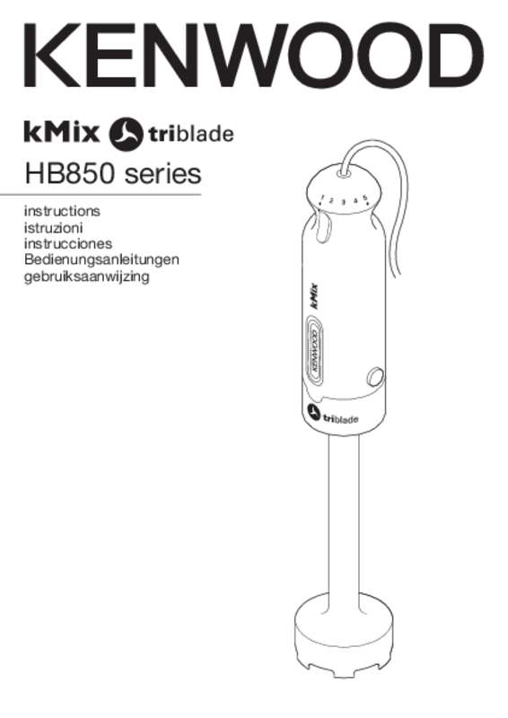 Guide utilisation KENWOOD HB851 TRIBLADE  de la marque KENWOOD