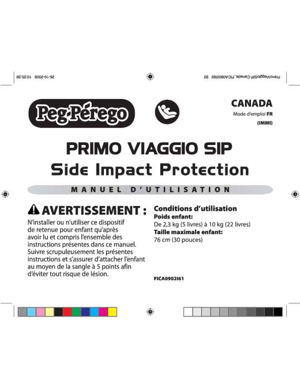 Guide utilisation PEG-PEREGO PRIMO VIAGGIO TRIFIX  de la marque PEG-PEREGO