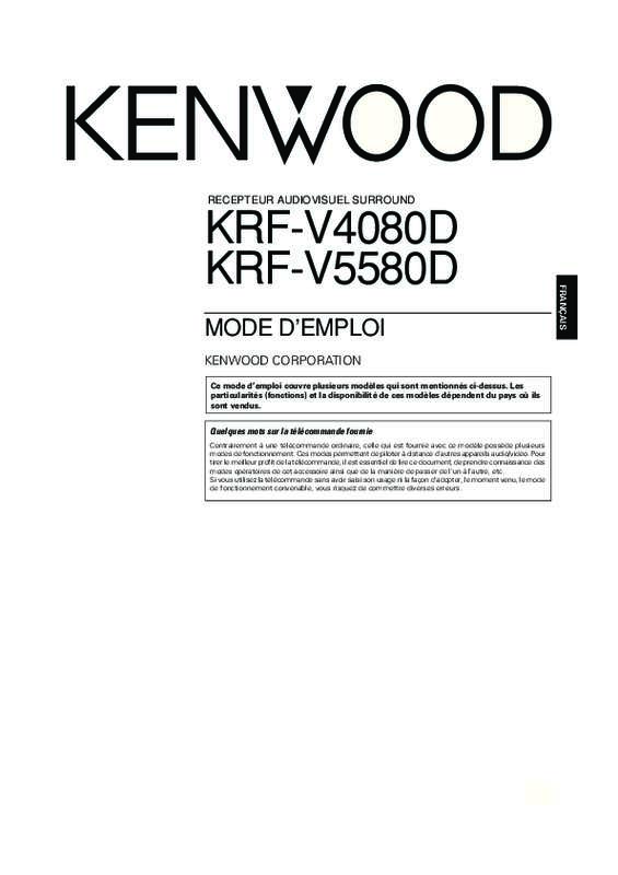Guide utilisation KENWOOD KRF-V4080D  de la marque KENWOOD