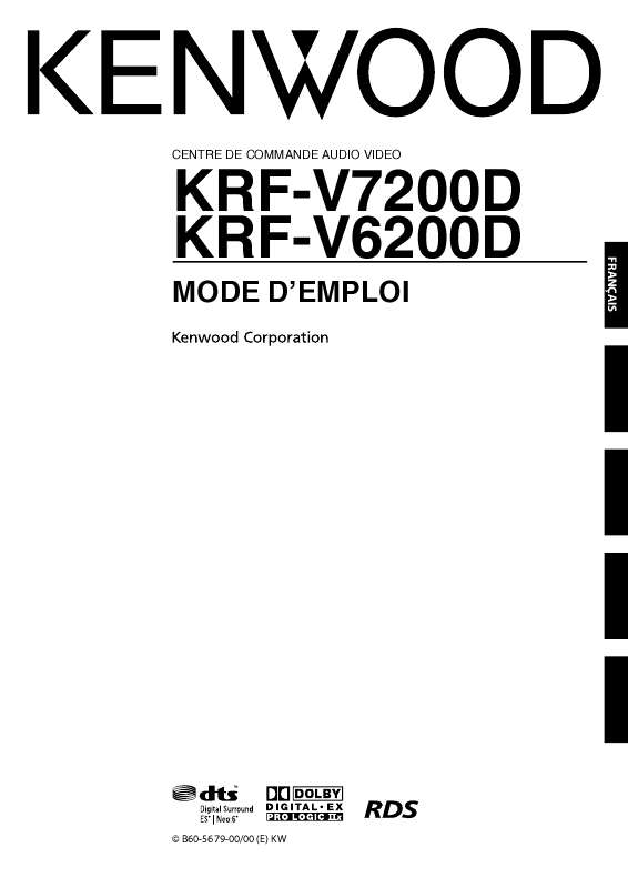 Guide utilisation KENWOOD KRF-V6200D  de la marque KENWOOD