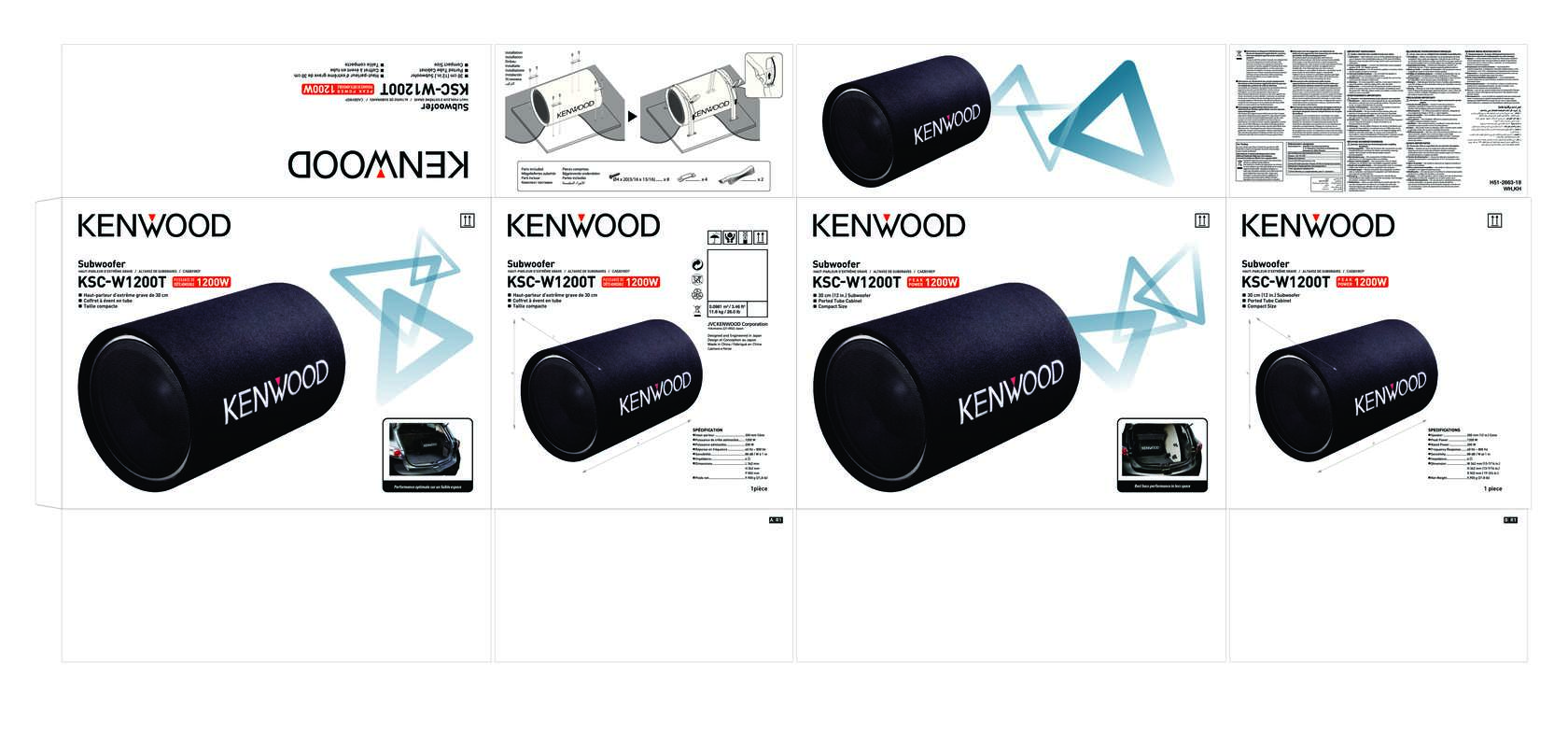 Guide utilisation KENWOOD KSC-W1200T  de la marque KENWOOD