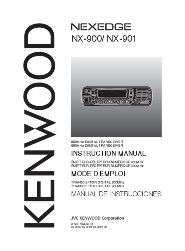 Guide utilisation  KENWOOD NX-900  de la marque KENWOOD