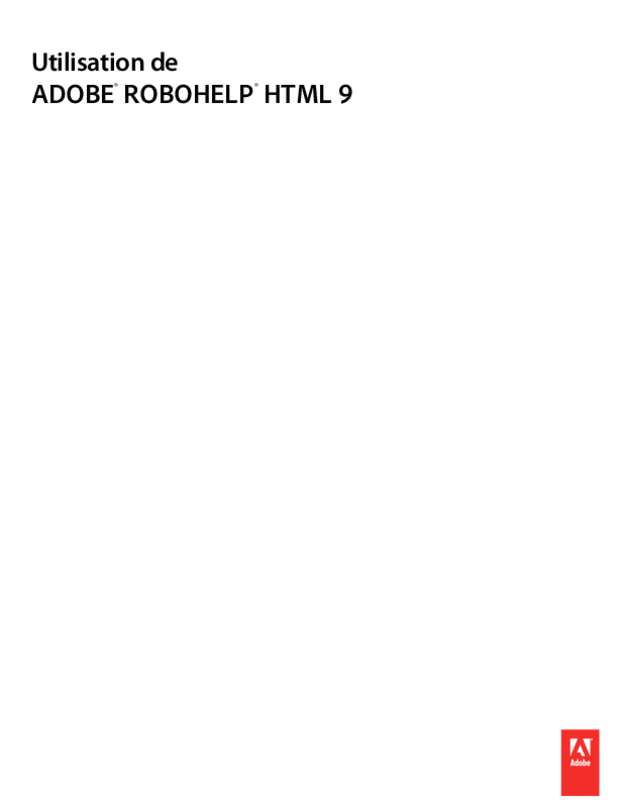 Guide utilisation ADOBE ROBOHTML 9  de la marque ADOBE
