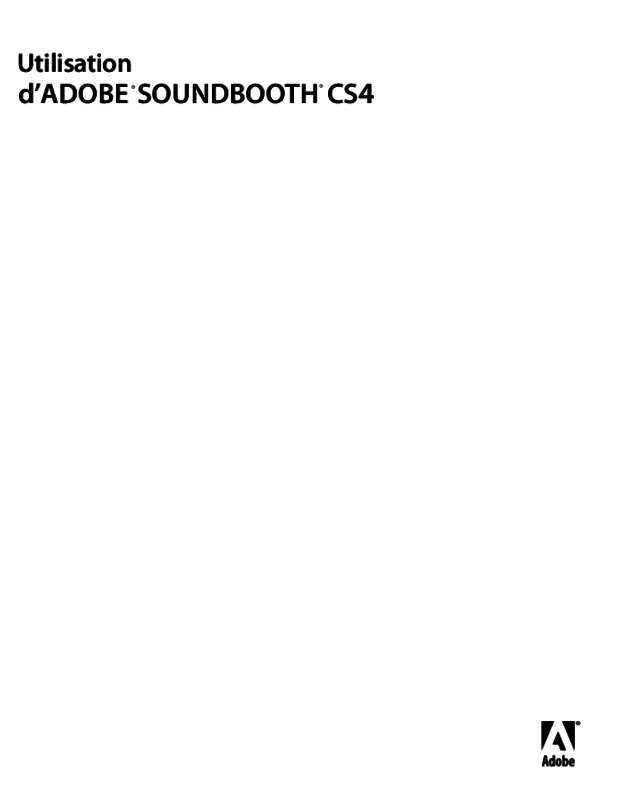 Guide utilisation ADOBE SOUNDBOOTH CS4  de la marque ADOBE