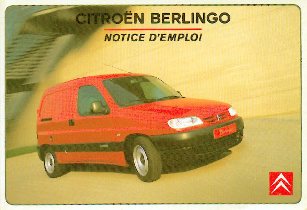 Guide utilisation CITROEN BERLINGO 1 2000  de la marque CITROEN