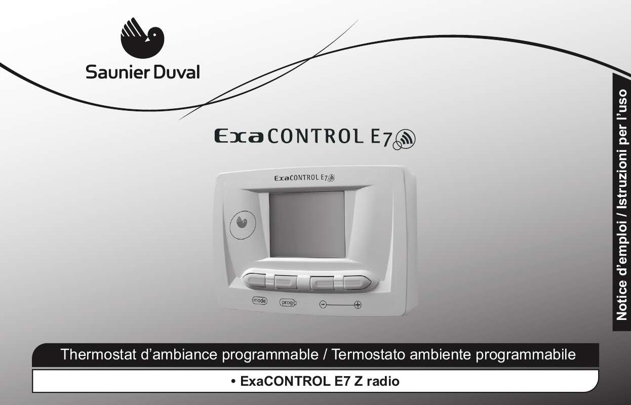 Guide utilisation SAUNIER DUVAL EXACONTROL E7 Z RADIO  de la marque SAUNIER DUVAL