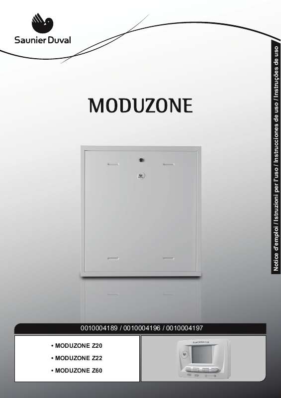 Guide utilisation SAUNIER DUVAL MODUZONE Z20  de la marque SAUNIER DUVAL