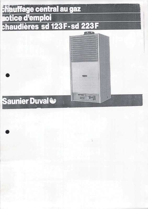 Guide utilisation SAUNIER DUVAL SD 123F  de la marque SAUNIER DUVAL