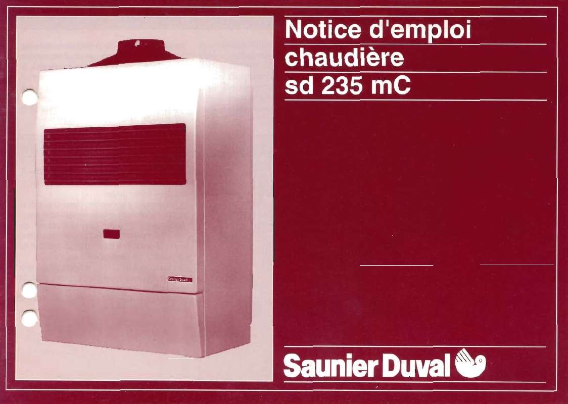 Guide utilisation SAUNIER DUVAL SD 235 MC  de la marque SAUNIER DUVAL
