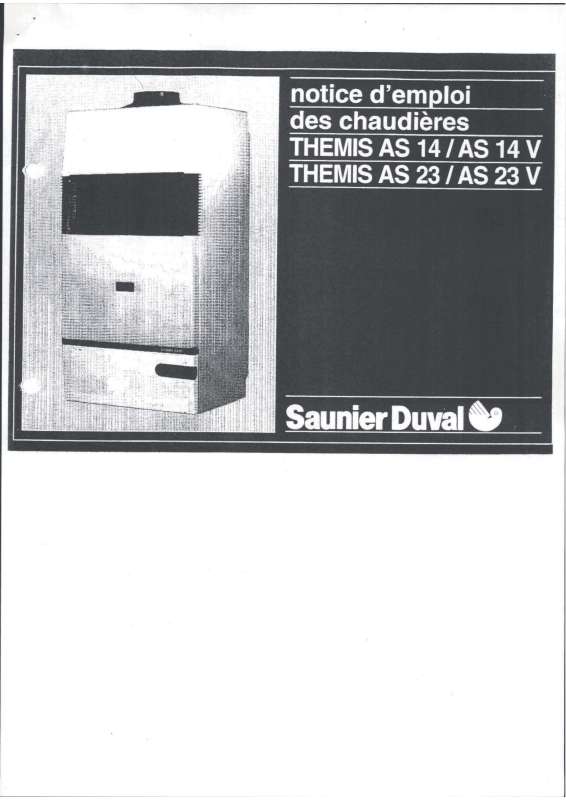 Guide utilisation SAUNIER DUVAL THEMIS AS 14  de la marque SAUNIER DUVAL