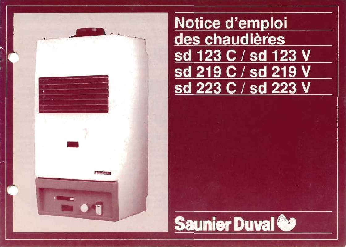 Guide utilisation SAUNIER DUVAL SD 219 V  de la marque SAUNIER DUVAL