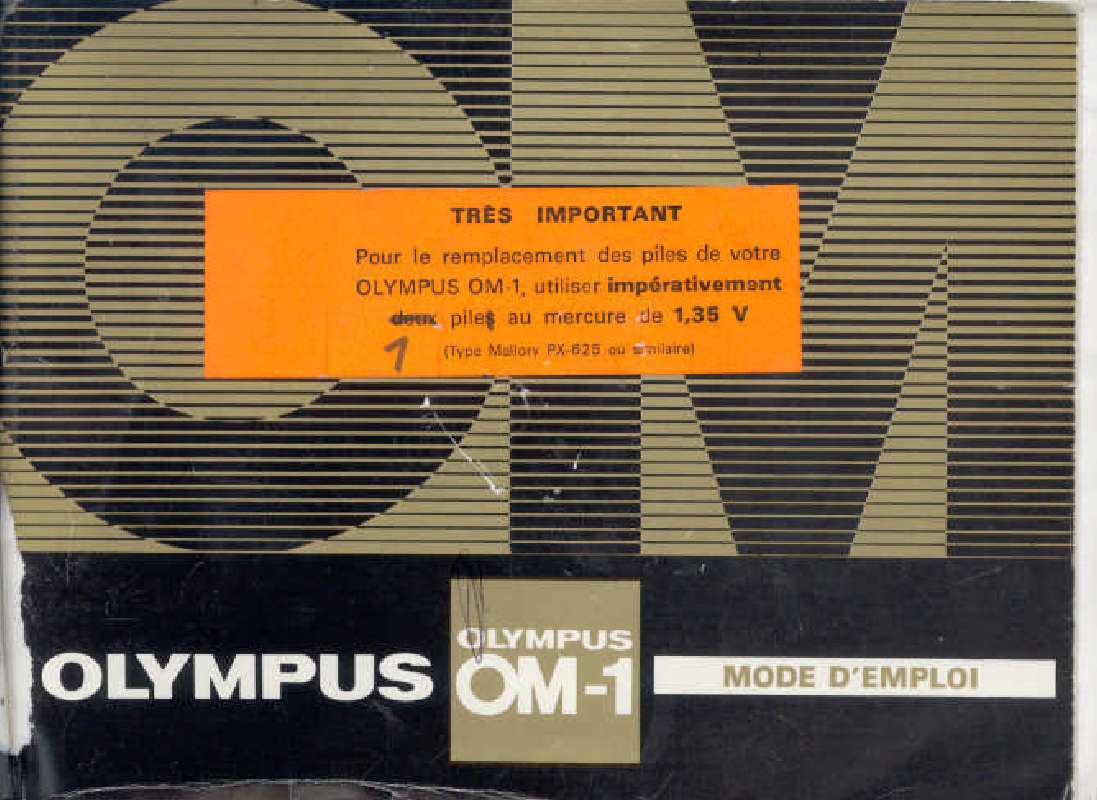 Guide utilisation OLYMPUS OM-1  de la marque OLYMPUS