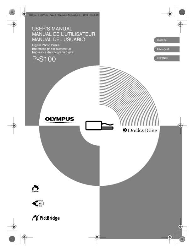 Guide utilisation OLYMPUS P-S100  de la marque OLYMPUS