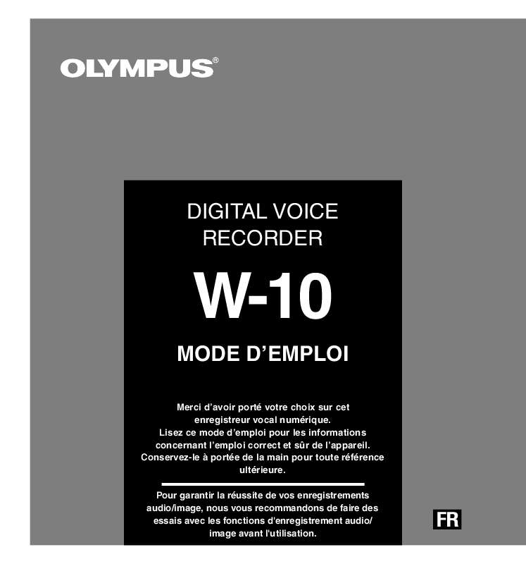 Guide utilisation OLYMPUS W-10  de la marque OLYMPUS