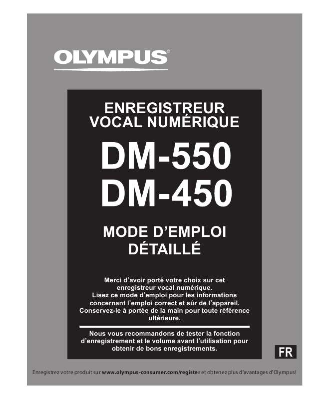 Guide utilisation OLYMPUS DM-550  de la marque OLYMPUS