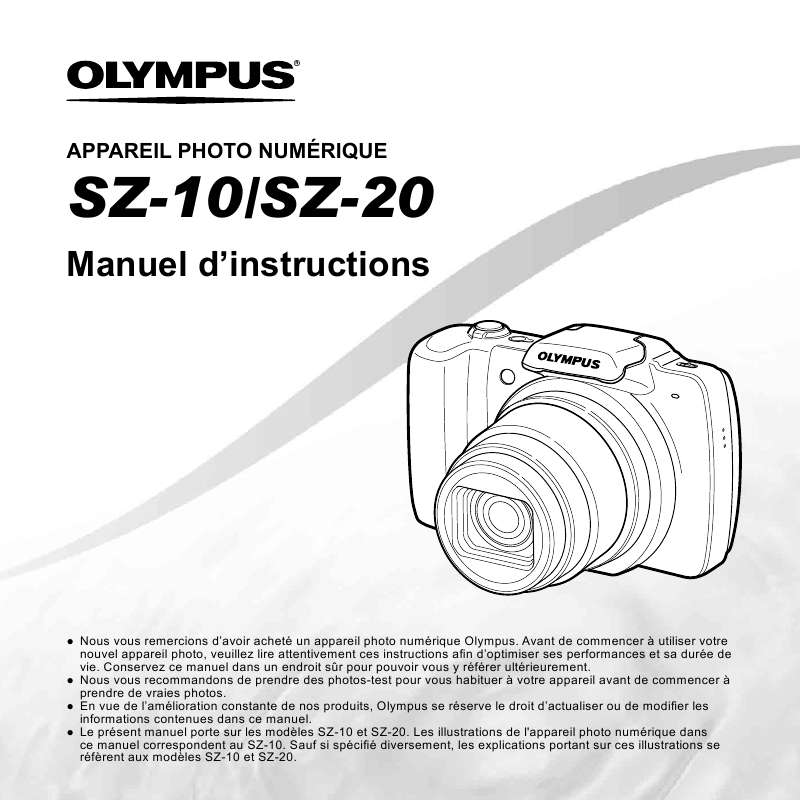 Guide utilisation OLYMPUS SZ-20  de la marque OLYMPUS