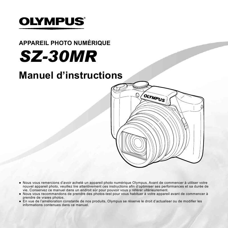 Guide utilisation OLYMPUS SZ-30MR  de la marque OLYMPUS
