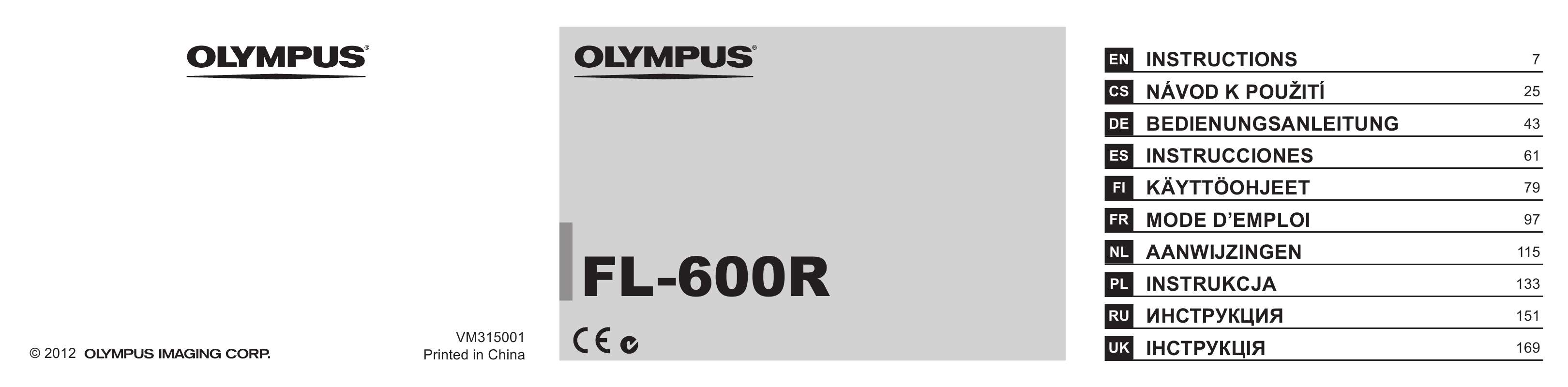 Guide utilisation OLYMPUS FL-600R  de la marque OLYMPUS