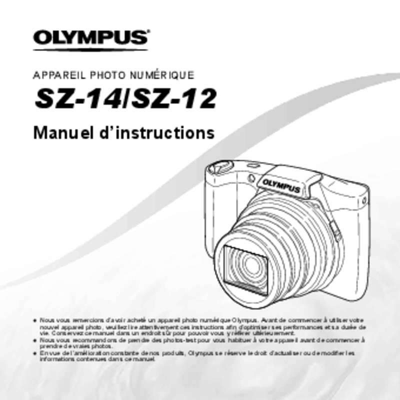 Guide utilisation OLYMPUS SZ-12  de la marque OLYMPUS